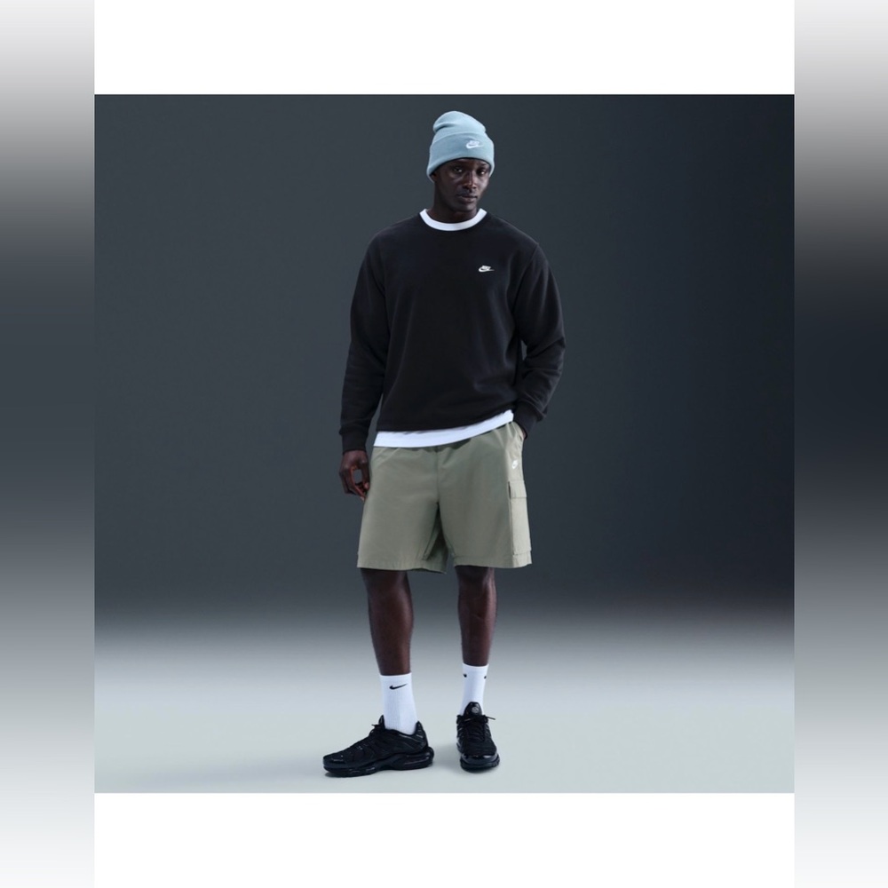 Nike Black Crewneck Sweatshirt with White Swoosh